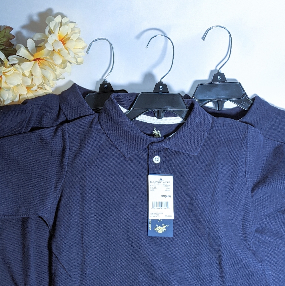NWT U.S Polo Assn Polos (Set of 3) Size XS Girls